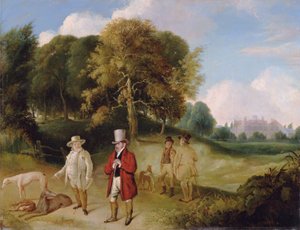 J.M.W. Turner y Walter Fawkes en Farnley Hall de Joseph Mallord William Turner
